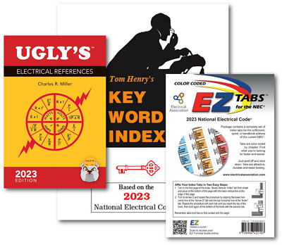 2023 Color Coded EZ Index Tabs, Keyword Index and Ugly's References based on NEC