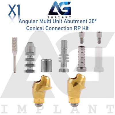 Angular Multi Unit Abut ment 30° Full Kit Conical Connection RP 2.65mm Hex