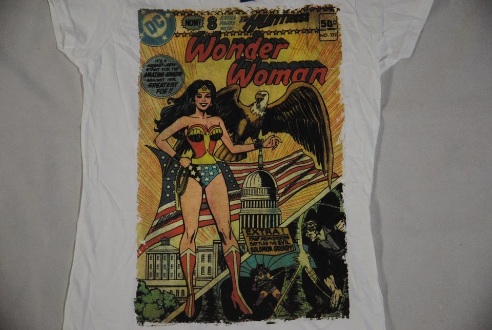 JUSTICE LEAGUE COMICS WONDER WOMAN ISSUE 272 LADIES SKINNY T SHIRT NEW OFFICIAL - Image 2 of 4