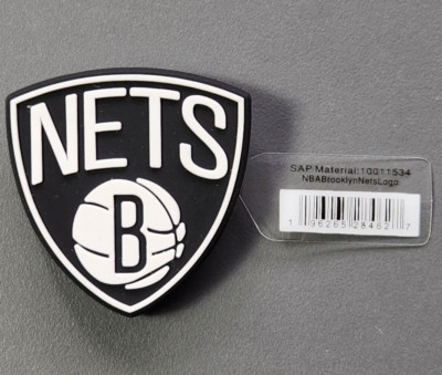 Neu Original Crocs NBA Brooklyn Nets Logo Schuh Anhänger Jibbitz