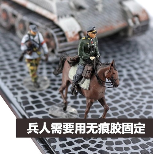 Homemade 1/72 Winter Cavalry Officer 1 Man Finished Model Ornament Toys - Picture 3 of 6