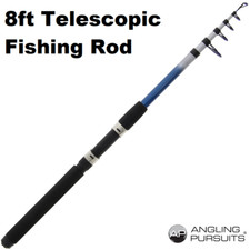 8FT Telescopic Fishing Rod 2.4m Coarse Travel Compact Sea Spinning Trekker Rod
