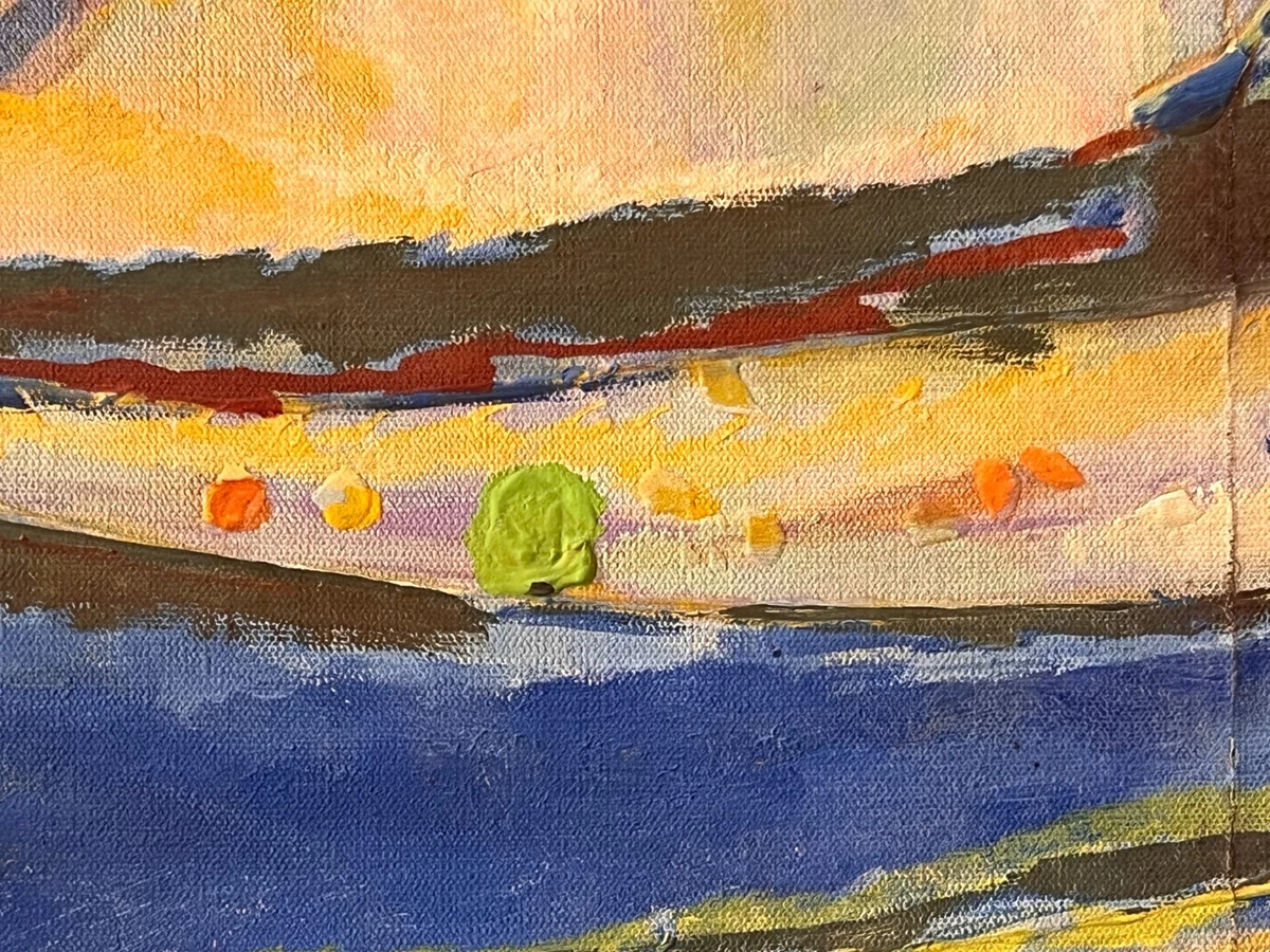 mixed technique on canvas, unsigned, abstraction. 1960-70