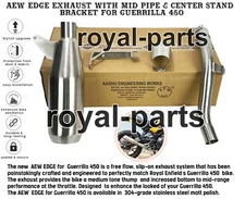 AEW EDGE EXHAUST WITH MID PIPE & CENTER STAND BRACKET FIT FOR R.E GUERRILLA 450