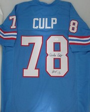 Houston Oilers CURLEY CULP Signed Custom Blue Jersey AUTO w/ 