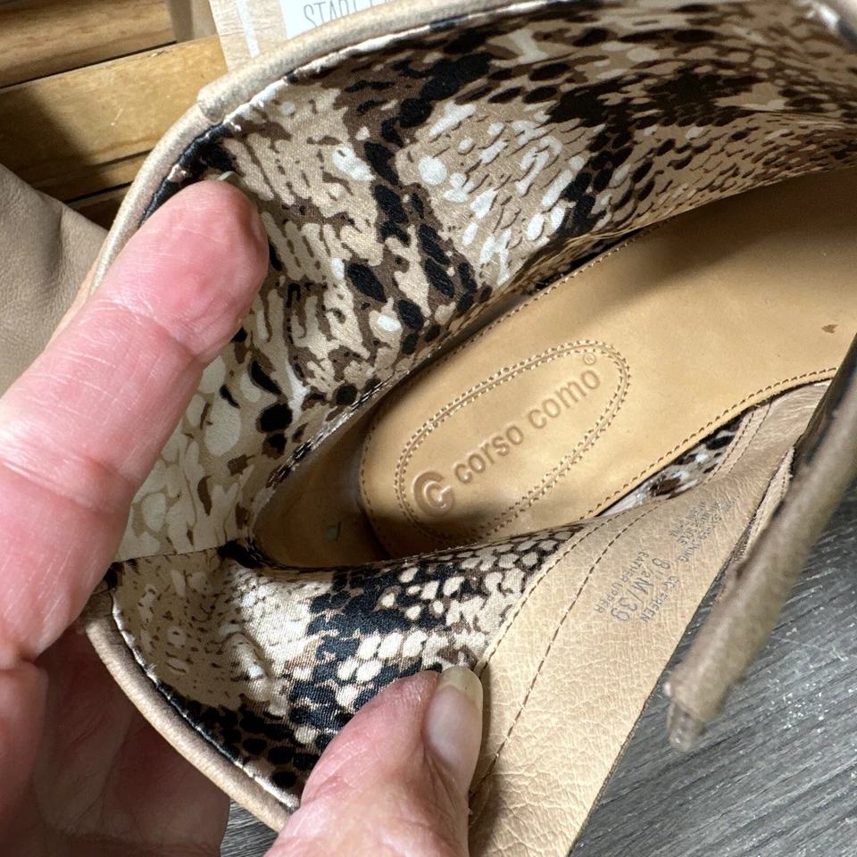 Botines CORSO COMO Freen Beige Tostado Cuero Suave Cremallera 8.5M/38 Usados Foto 3 de 4