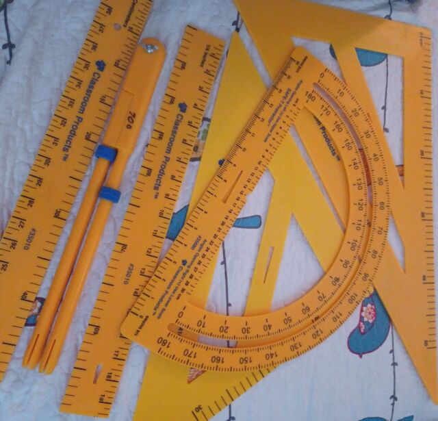Huge Yellow Safe-T Protractor #45779 Angles Rulers Large Education Math Tools