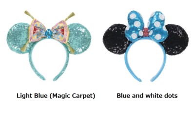 Tokyo Disney ? Resort Light Blue Sequin Headband w Tokyo Disney Resort Headband Ears Minnie Blue Sequin Aurora  main image 2