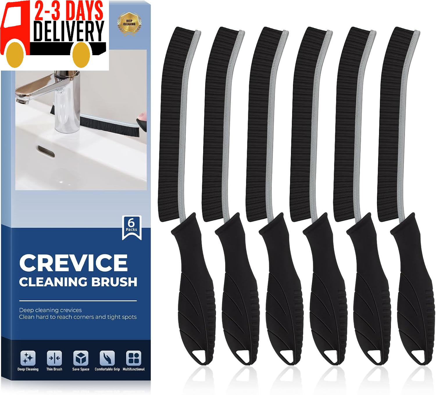 Crevice Cleaning Brushes for Tight Hard-to-Reach Spaces