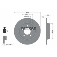 Textar 2X Bremsscheibe Hinten Ø280 Mm Voll FüR Mazda 5 CR19 2.0 1.8 Cw 1.6 Cd 3