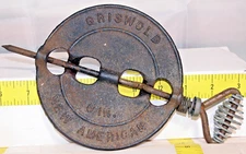 Griswold 6" Reversible New American Cast Iron Stove Chimney Damper Steel Spindle