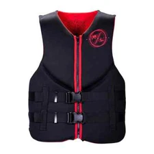 Men's HYPERLITE Indy CGA Wake Vest Life Jacket - Black/Red