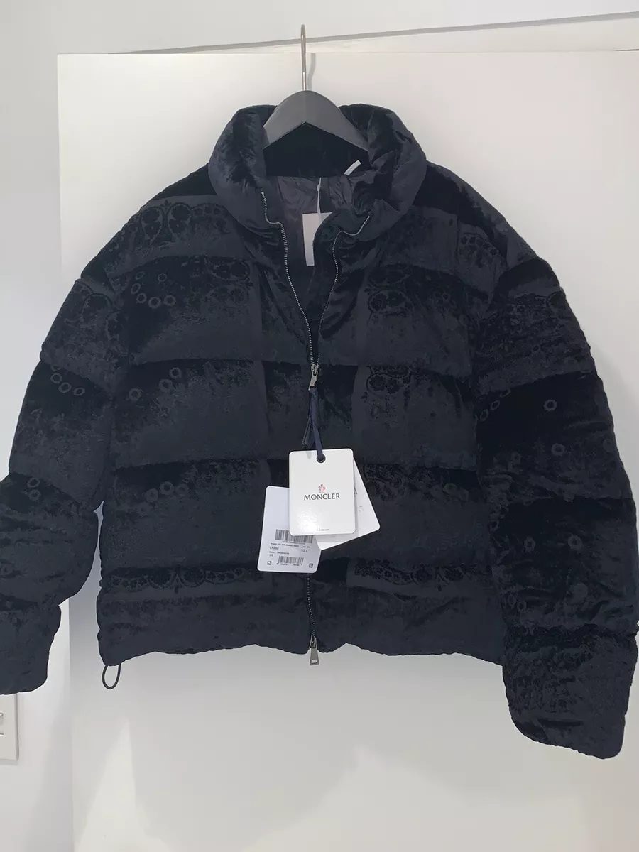 Velvet best sale moncler coat