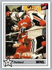 Portland Winter Hawks Team Checklist 1990 WHL #341