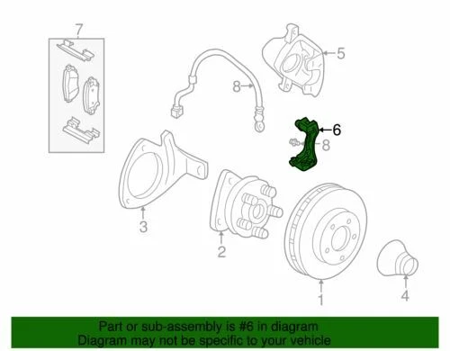 Genuine GM 1997-2005 Cadillac Chevrolet Base Disc Brake Caliper Bracket 18029829 - Image 2 of 2