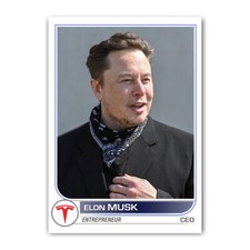 Réplica de tarjeta coleccionable de novedad Elon Musk Entrepreneur Tesla SpaceX ACEO 2022