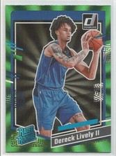 2023-24 Donruss Holo Green Laser Rated Rookie Dereck Lively II Mavs Blue Devils