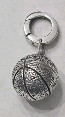 Barse Basketball Sterling Silber 925 Charm/ Anhänger.