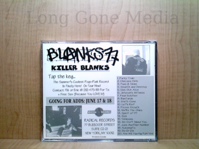 Killer Blanks by Blanks 77 (CD, Promo, Radical Records) | eBay