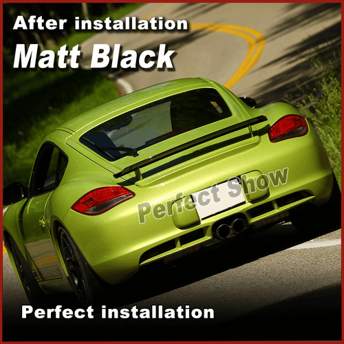 For Porsche Cayman 987 Coupe 2005-12 Real Matt Black Rear Trunk Spoiler Wing Lip - Bild 5 von 9