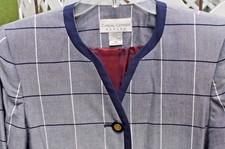 Casual Corner Classic Silver Gray 2-PC Suit, Blazer  Pencil Skirt, Petite 8P