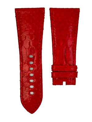 Authentic NEW Cartier Divan Red Snakeskin Leather Watch Strap Band 29 x 22mm