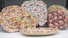 Collection of English Chintz plates Royal Winton James Kent Barker Bros