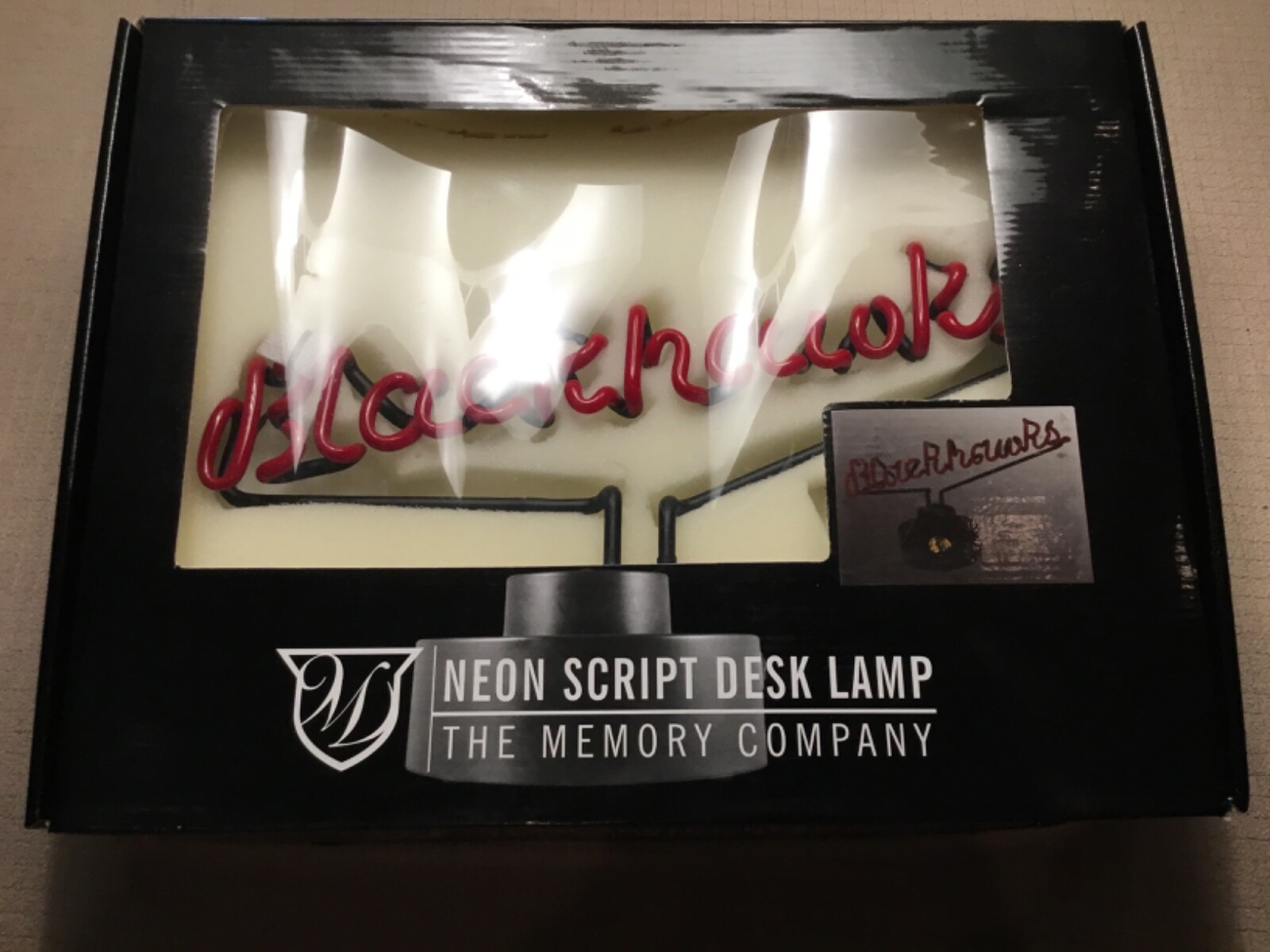Chicago Blackhawks Name Rare Neon Logo Desk Lamp/Light/Sign