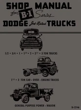 1948 - 1949 Dodge Truck B-1 Series Shop Manual