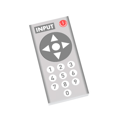 TV Remote - Custom Printed - (1x2 Tile) - Brick City - MOC