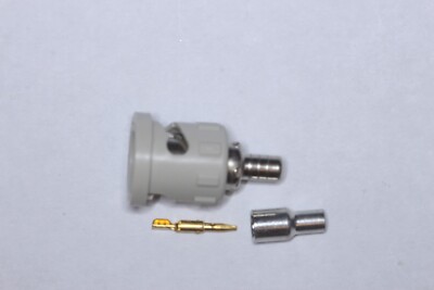 10 Stück BNC Stecker AMP crimp 50Ohm 1-414650 -5 grau RG174,188,179,u.a.
