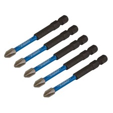 Draper PH2 x 75mm Impact ScrewDriver Bit 5Pk IMBH/PH75/5