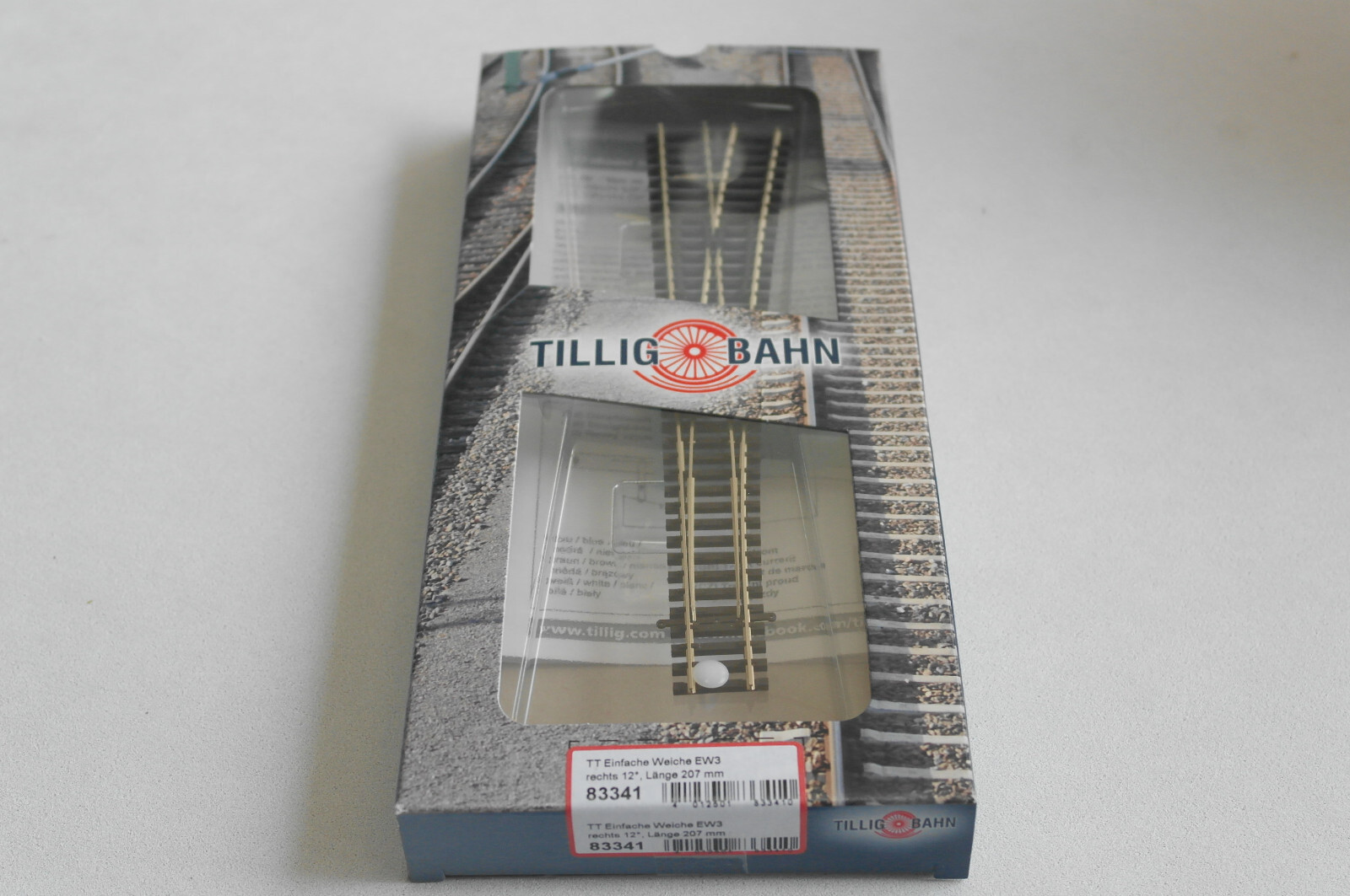 EW3 RIGHT POINTS 12° LENGTH 207mm TT Gauge Tillig 83341