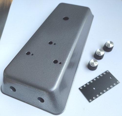 Steel Hammerite Finish Pedal Enclosure (60s/70s Vintage Reissue VOX, Solasound) - Bild 3 von 3