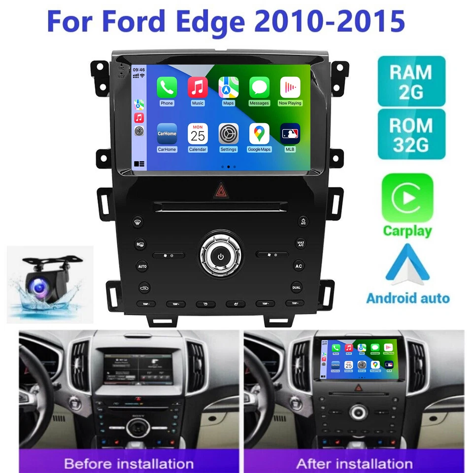 9" Para Ford Edge 2010 2011 2012 2013 2014 2015 Radio Coche Estéreo GPS Navegador Reproductor Foto 3 de 4