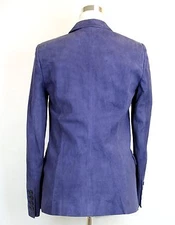 $3300 NEW Authentic Gucci Womens Suede Jacket Blazer, Blue, 340441 4579 - Image 3 of 4