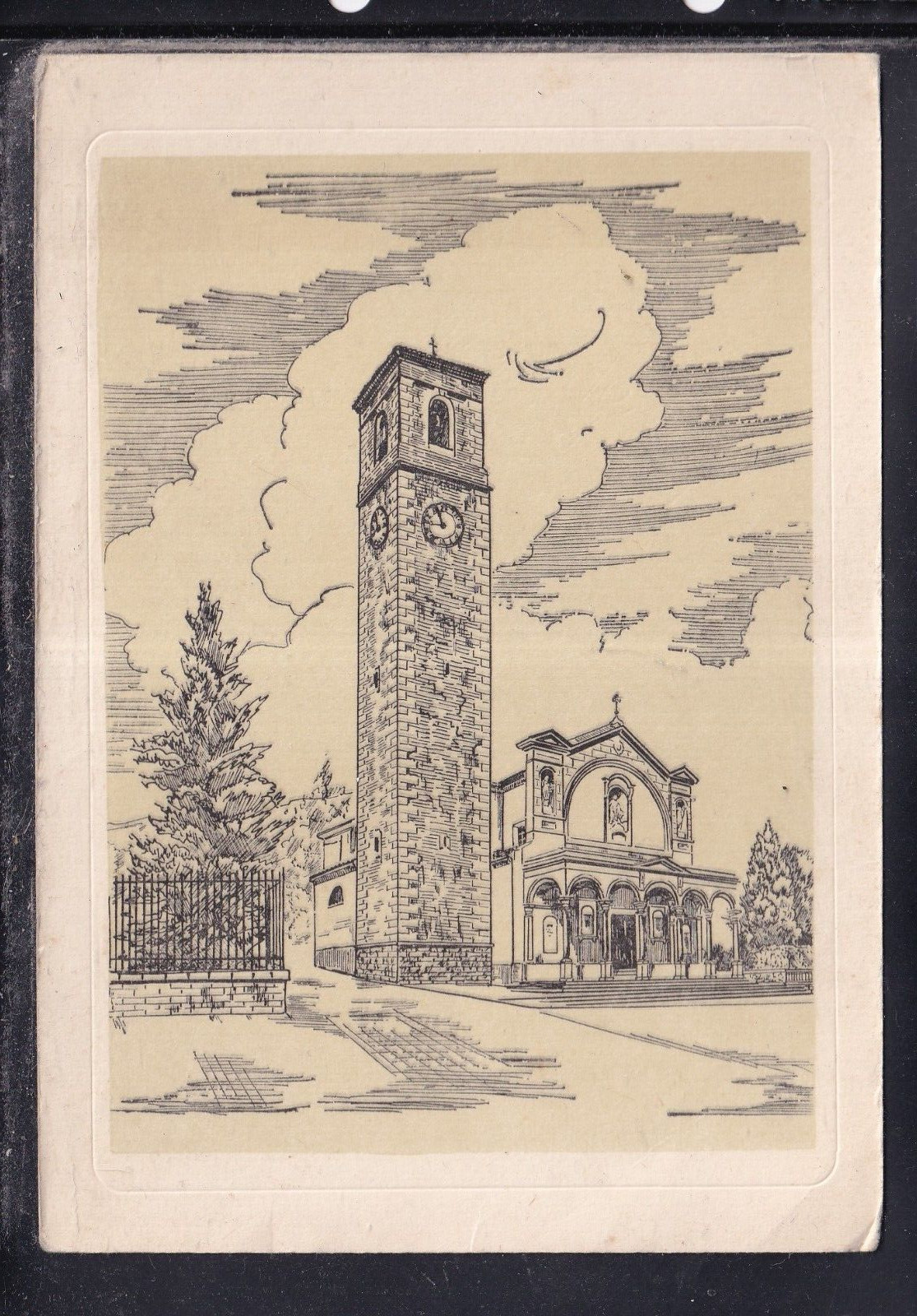 Cartolina Valle Mosso Chiesa Parrocchiale S. Eusebio III Centenario 1966 AG2070