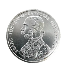 2001 AUSTRIA KING FRANZ JOSEPH I Silver 10 Kreuzer Fantasy Issue Coin.