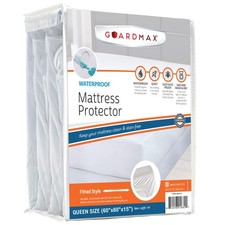 Guardmax Fitted Waterproof Mattress Protector - Hypoallergenic Cover, Noisel...