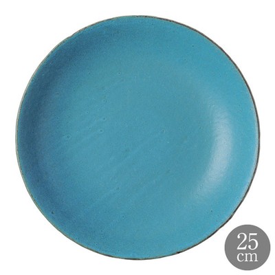 HARVEST SOIL DB Deep Plate 25cm Deep Blue Shigaraki Ware From Japan