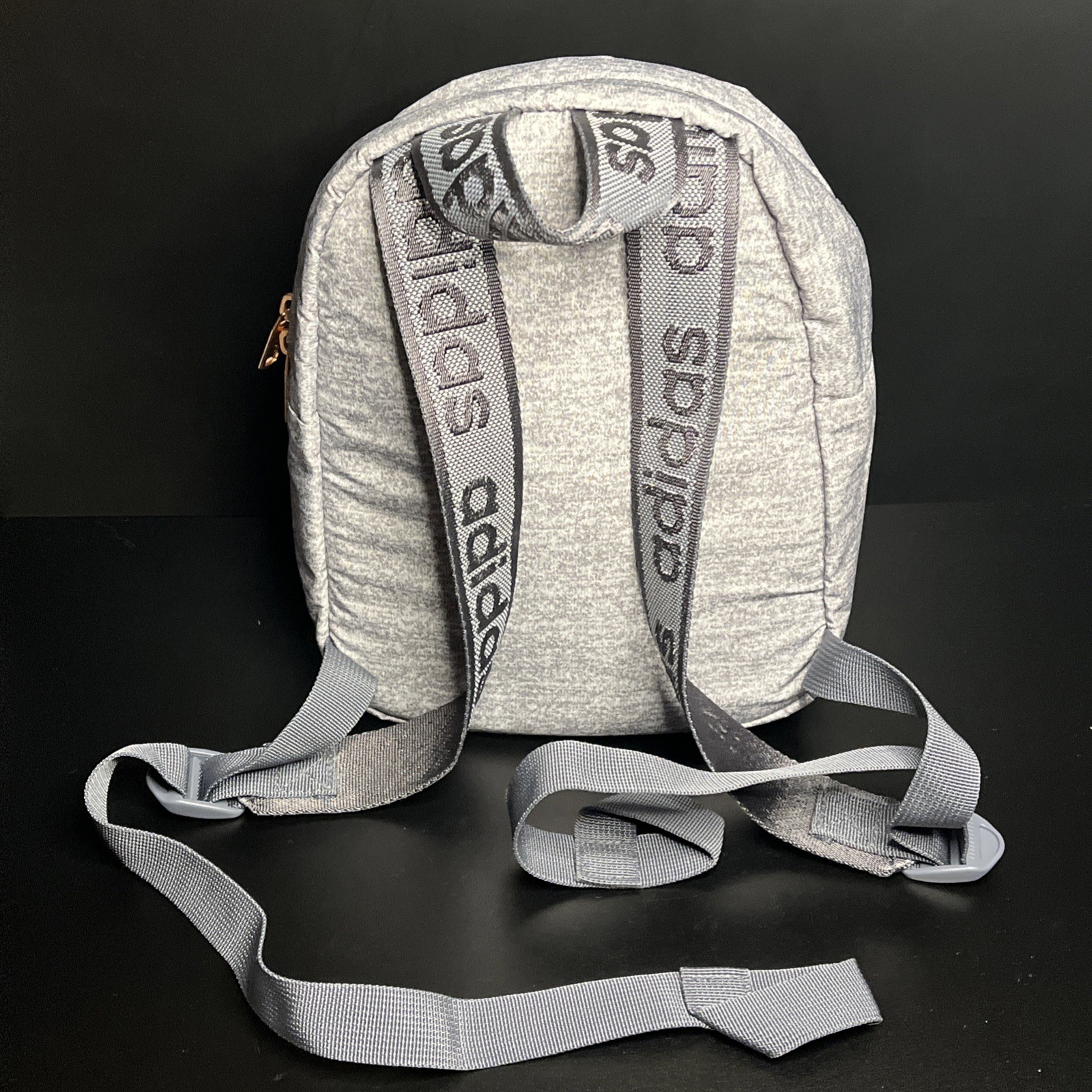 Adidas Heather Gray Mini Backpack Small Travel Ba… - image 7