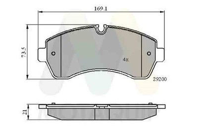 MOTAQUIP Bremsbelagsatz Scheibenbremse LVXL1314 CR50 für VW CRAFTER 30 50 TDI