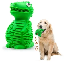 Dog Toys Dinosaur Dog Chew Toy Food Dispensing Teeth Cleaning Toy Natural Rubber