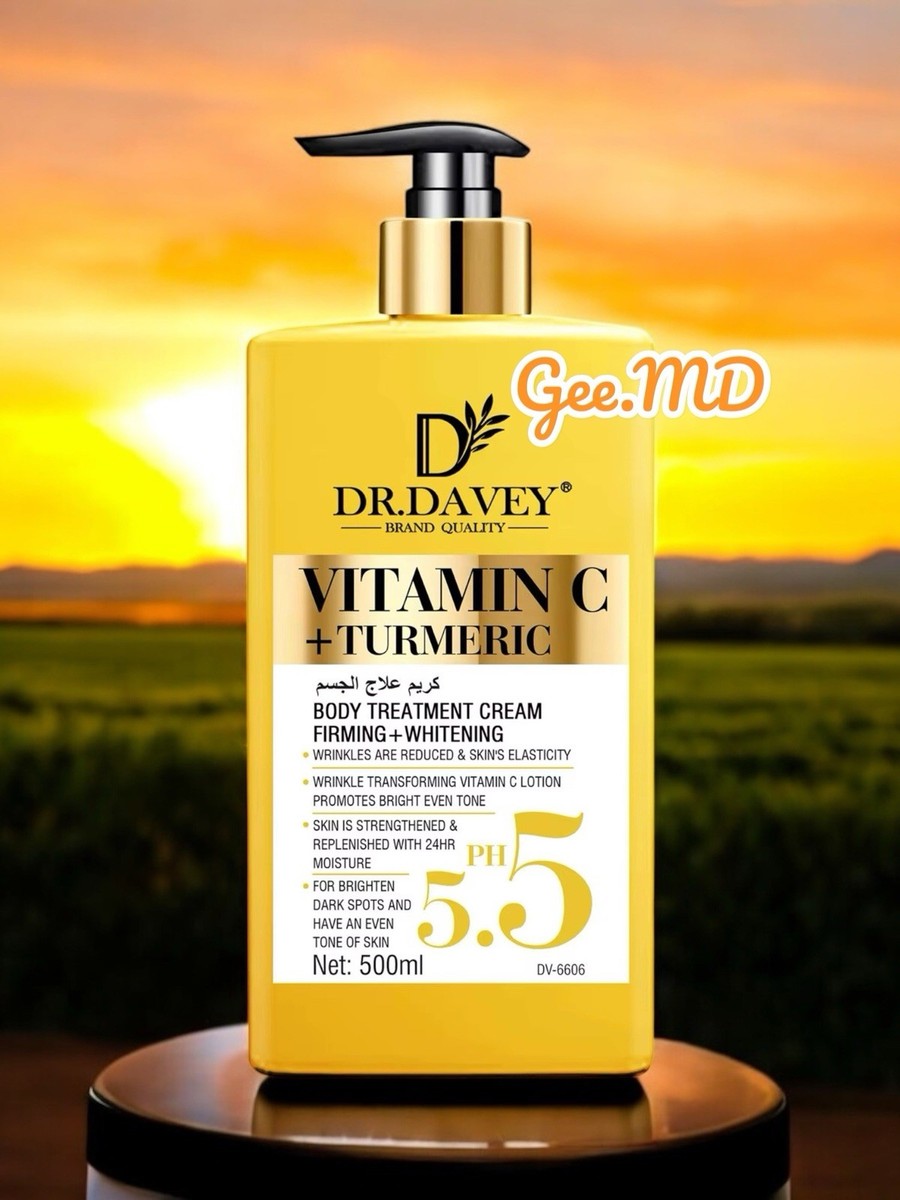 DR DAVEY Vitamin C Tumeric Whitening Body Lotion 500ml USA Stock