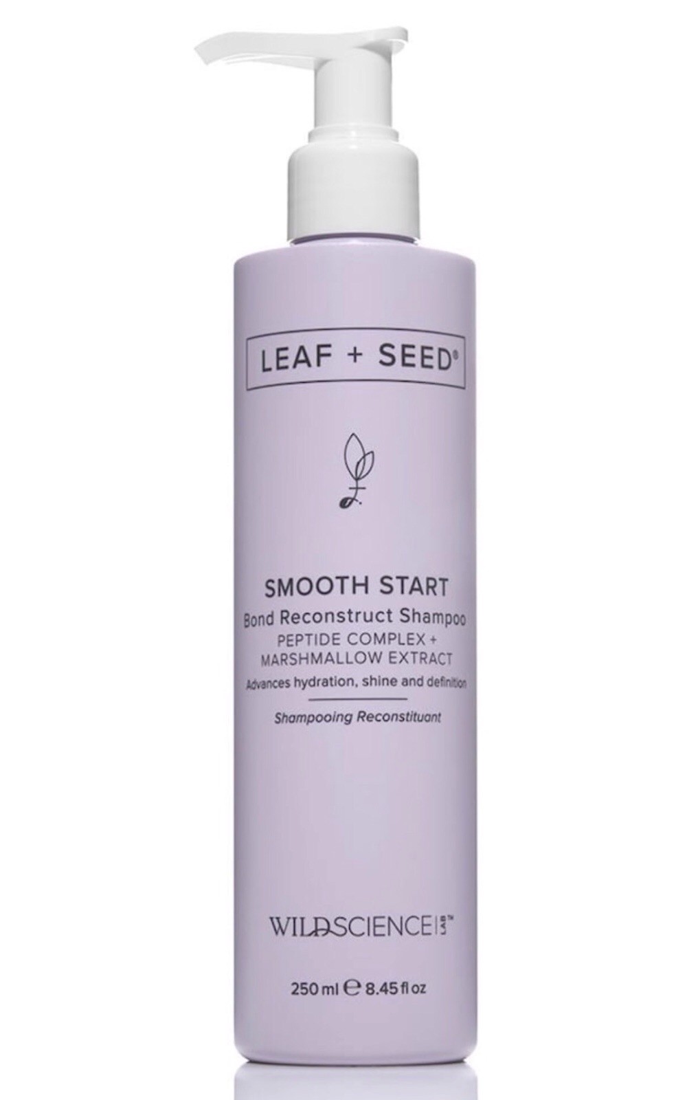 Wild Science Lab LEAF + SEED Smooth Start Bond Reconstruct Shampoo. 250ml