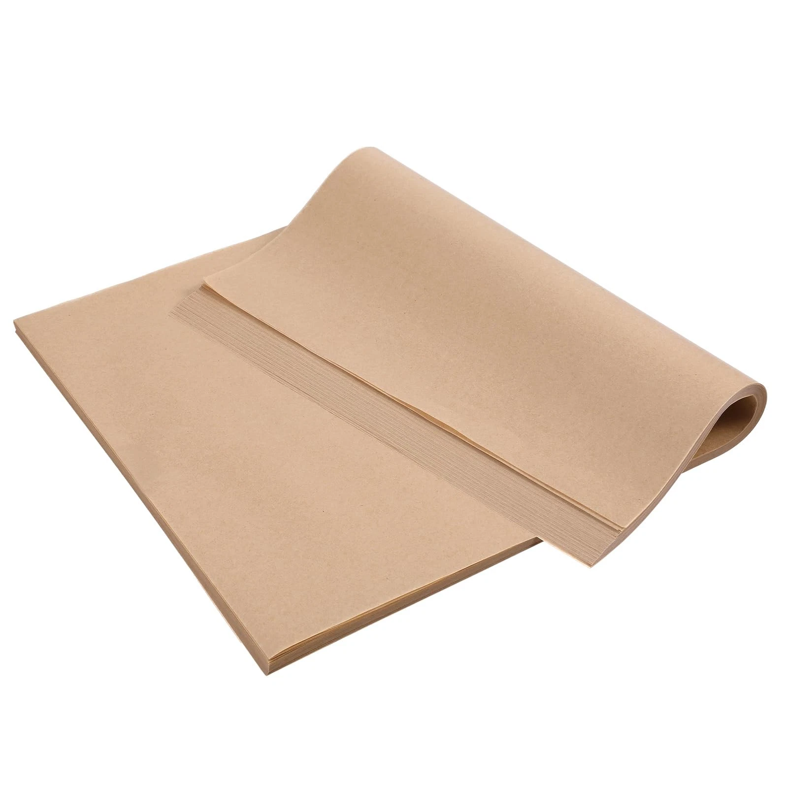 200 PCS Brown Unbleached Parchment Paper Sheets Nonstick Precut 13x18 Inch