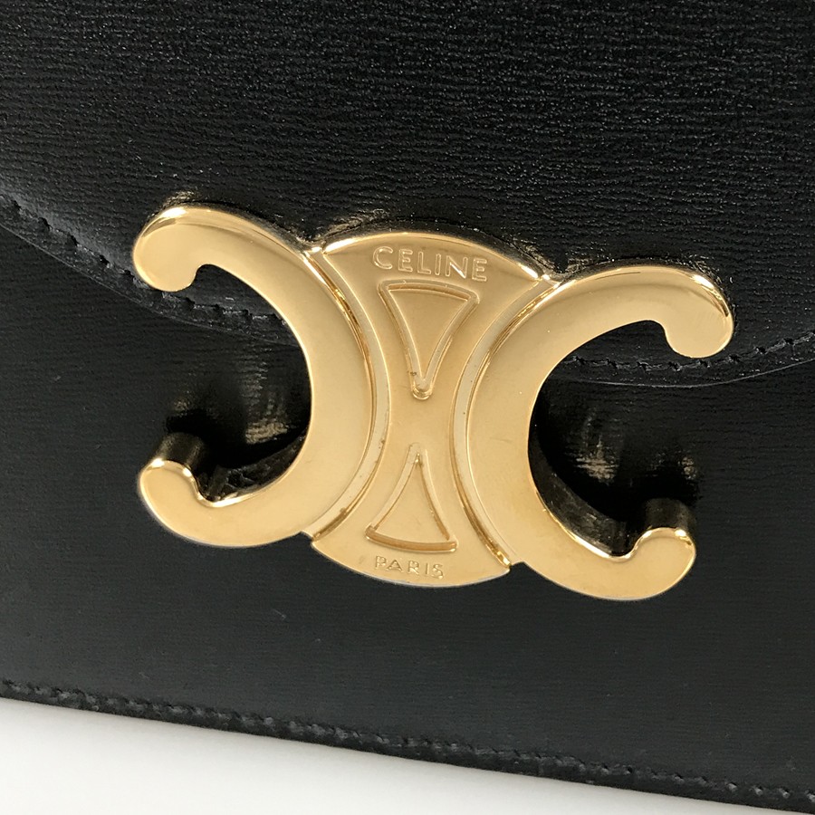 CELINE Triomphe Chain Wallet Margo 10L033DPV.38NO Leather Wallet bag image 5