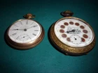 Regulateur pocket watch Swiss Goliath Train Waltham vintage lot