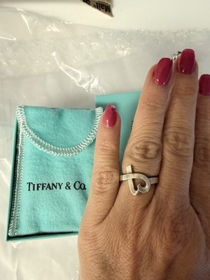 Tiffany & Co. Paloma Picasso 925 Sterling Silver Loving Heart Ring, Size 6.25