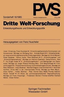 Dritte Welt-Forschung: Entwicklungstheorie und Entwicklungspolitik by Prof. Dr.
